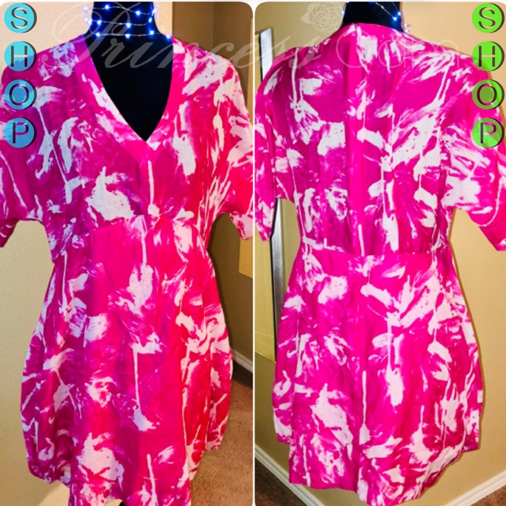 💖KYELA Couture Hot Pink/White Bubble Mini Dress